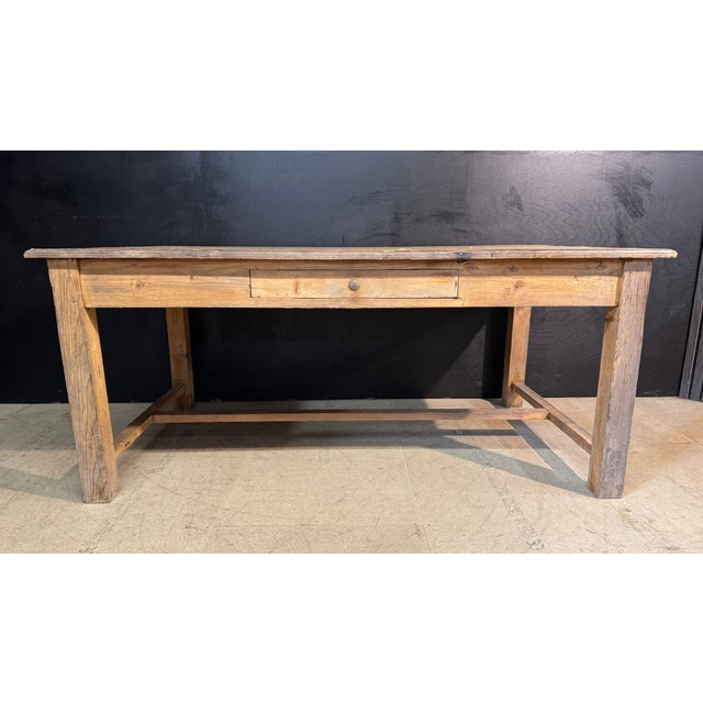 French Pine Farmhouse Dining Table, 1890 For Sale - Image 4 of 17
