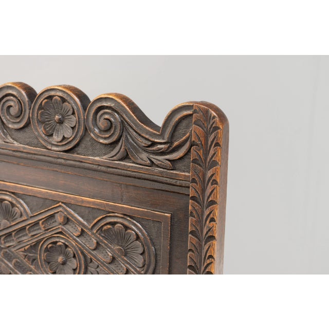 Oak Hall Chairs, 1930s, Set of 2 For Sale - Image 9 of 10