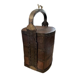 Early 20th Century 3 Tiered Chinese Wedding Basket For Sale