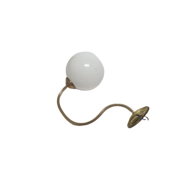 The wall lamp was produced in Poland in the 1950s. It is preserved in good condition. Up to 250V (Europe/UK Standard).The...