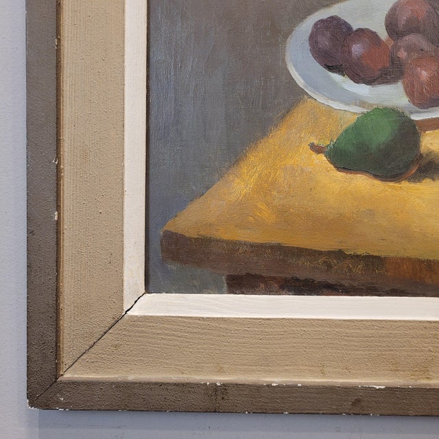 Pierre Wagner, Still Life with Flowers and Fruit, Early 20th Century, Oil on Canvas For Sale - Image 14 of 18