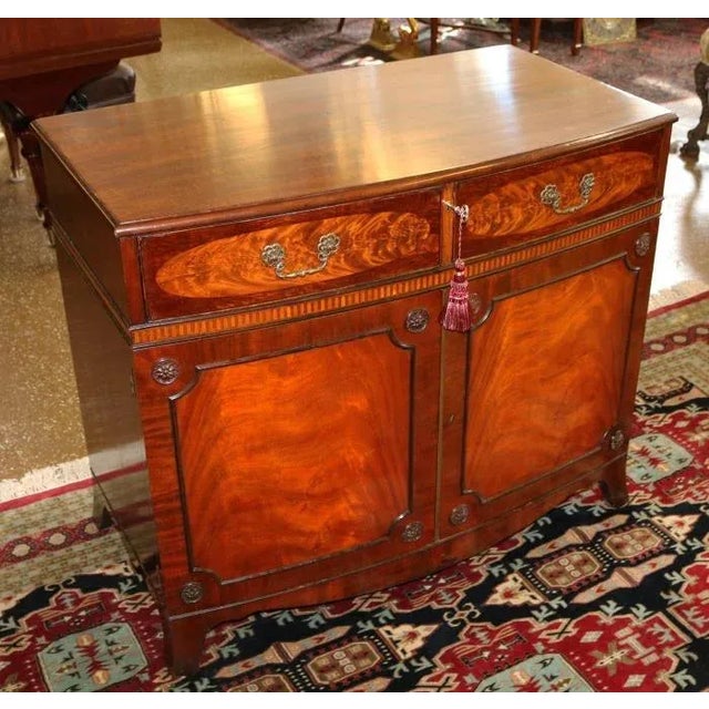 ​1920s Schmieg & Kotzian Mahogany Inlaid Commode Buffet Server For Sale - Image 4 of 11