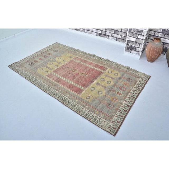 1960s Muted Earth Tones Wool Rug For Sale - Image 4 of 10