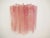 Mid-Century Modern Pair of Murano Glass Tube Wall Sconces 5 Pink Alabaster Glass Tube For Sale - Image 3 of 9