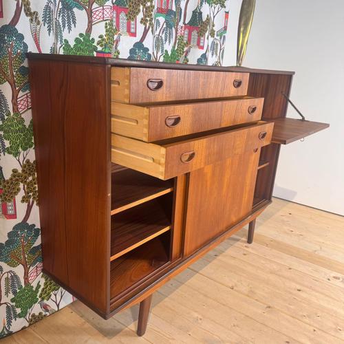 Danish Vertical Teak Sideboard, 1960s For Sale - Image 4 of 10