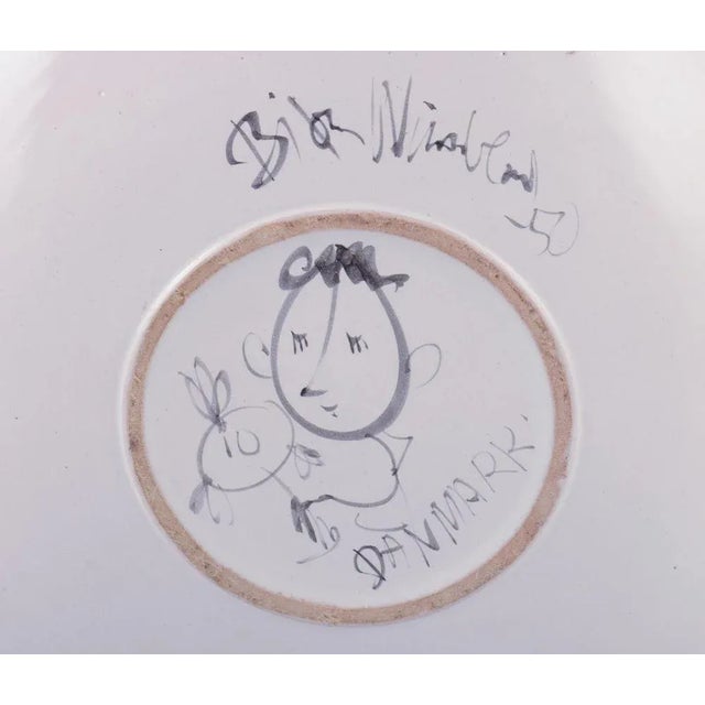 Ceramic Large Earthenware Bowl from Bjørn Wiinblad, 1950 For Sale - Image 7 of 8