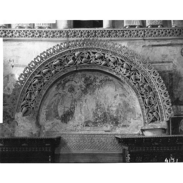 Longobardo Temple in Venice is a b/w photographic print on Cardboard. The artwork represents a detail of the interior of...