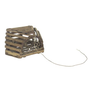 Vintage Miniature Wood Lobster Trap For Sale