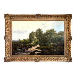 19th-Century British Pastoral Painting by Sidney Richard Percy (1822-1886)