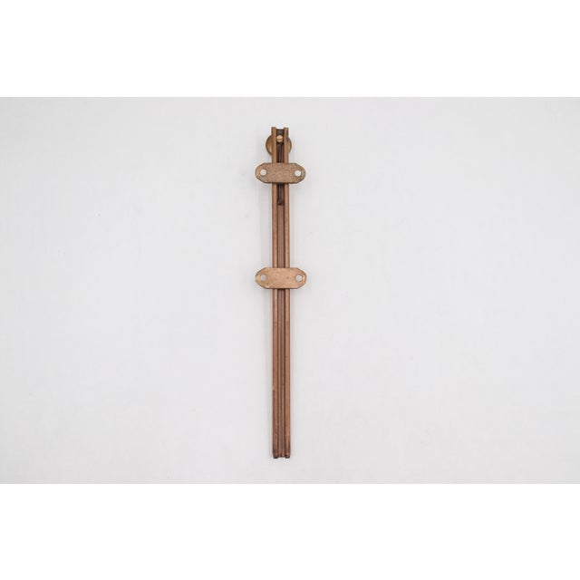 Mid 20th Century Vintage 9 In. Polished Brass Surface Door Bolt For Sale - Image 5 of 7