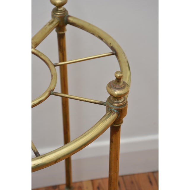 Black Antique Victorian Umbrella Stand in Brass, 1870 For Sale - Image 8 of 14