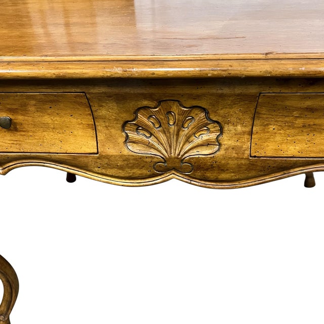 Wood Vintage French Provincial Oak Two Drawer Side, Coffee Table or Nightstand by Bodart For Sale - Image 7 of 10