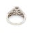 Late 20th Century Diamond Cluster 14k White Gold Engagement Ring, Size 8.75 For Sale - Image 5 of 5