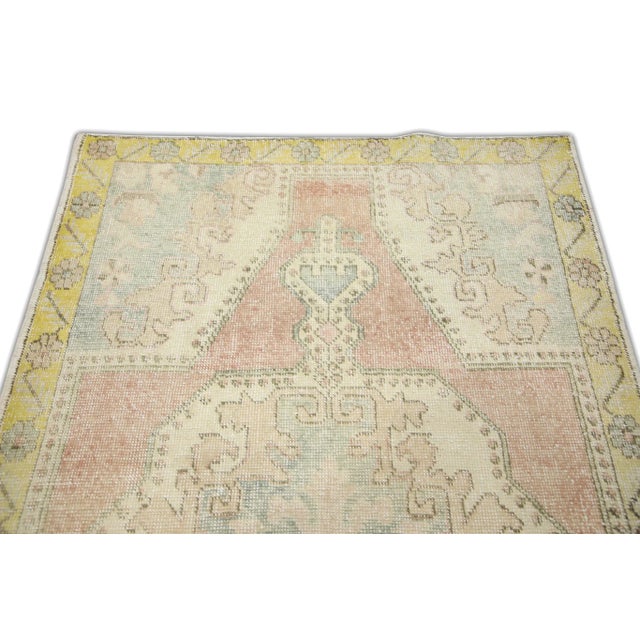 1960s Vintage Pink Rug For Sale - Image 4 of 7