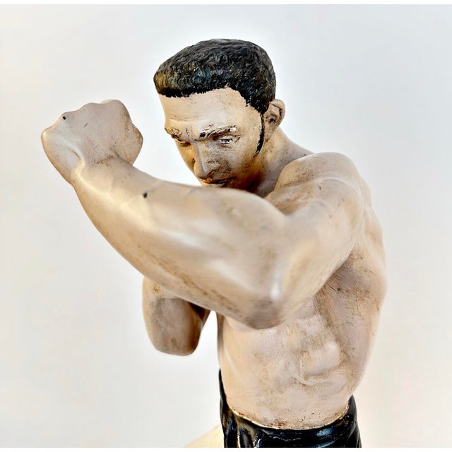 John L. Sullivan & James J. Corbett, American Painted in Color Boxer Sculptures, Boston Strong Boy by Arthur Waagen, c.1895, Set of 2 For Sale - Image 4 of 18