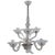 Rococo Style Clear Murano Glass 6-Arm Chandelier, Italy, 1950s For Sale - Image 8 of 8