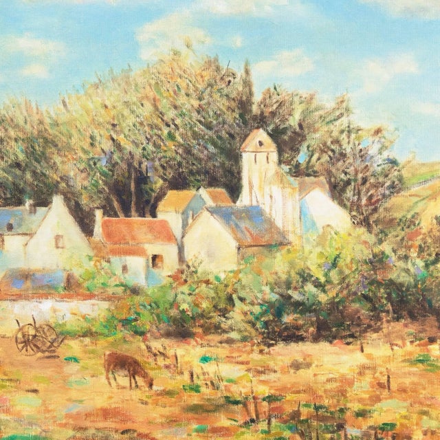 Impressionist 'Village in Provence' by David Harris, Oakmont Art Association For Sale - Image 3 of 7