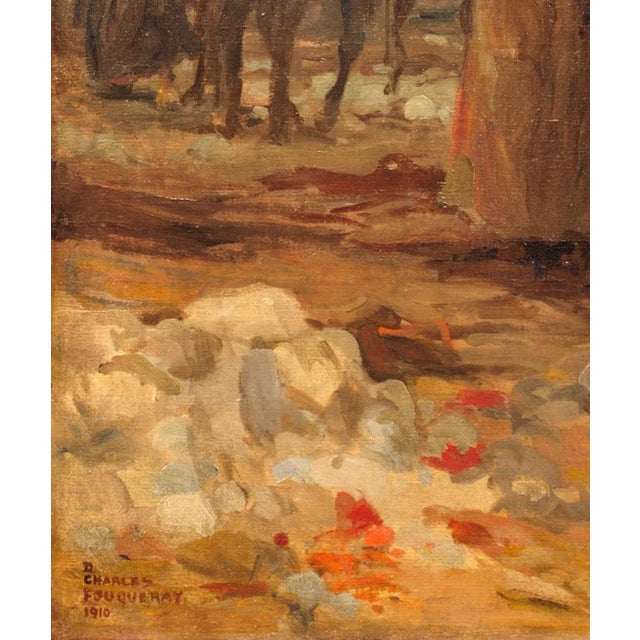 Charles Fouqueray, Seaweed Gatherers in Brittany, 1910, Oil on Canvas, Framed For Sale - Image 8 of 18