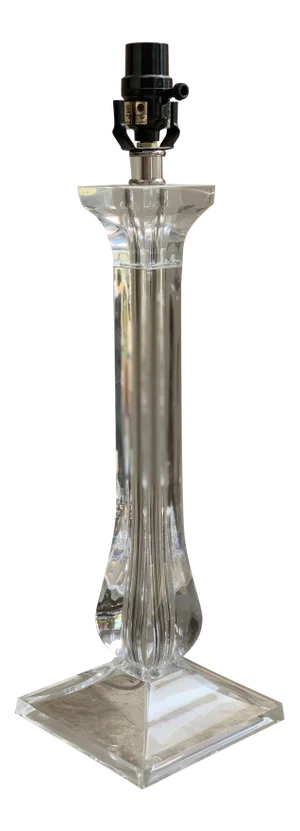 Vintage Lucite Pillar Table Lamp