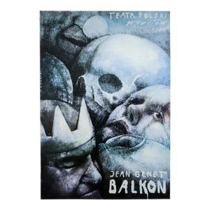 1986 Polish Theater Poster - Balkon (The Balcony by Jean Genet) - Sadowski