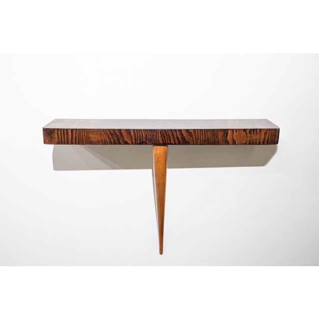 Wood Italian Console Table for Wall Mounting, 1940s For Sale - Image 7 of 7