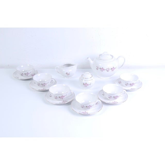 Earthenware Ceramic Flower Coffee Tea Service from Laveno, 1950s, Set of 9 For Sale - Image 12 of 15