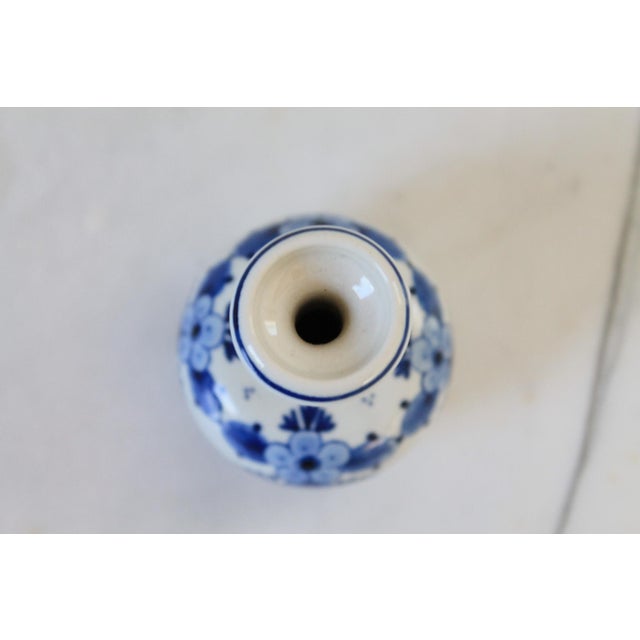 Delft Vintage Blue & White Delft Miniature Ceramic Bud Vase For Sale - Image 4 of 6