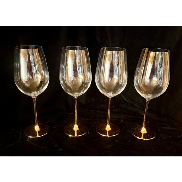1990s Copper-Stemmed Wine Glasses - Set of 4 For Sale - Image 9 of 11