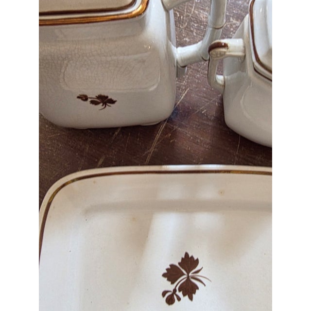 Late 19th Century Three Tea Leaf Pattern 19th Century Meakin Ironstone Pieces For Sale - Image 5 of 10