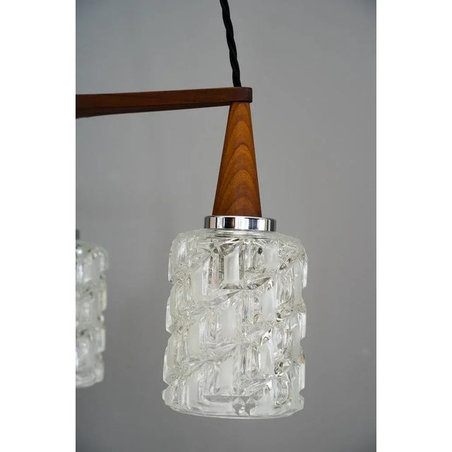 Wood Chandelier from Austrolux, Vienna, 1960s For Sale - Image 7 of 14