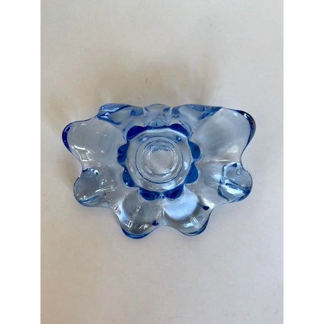 Murano Summeroso Blown Glass Blue Ashtray For Sale - Image 6 of 8