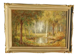 George Schultz, Early Illinois Artist, Oil/Canvas 24 X 36