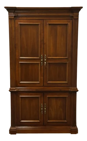 Broyhill Furniture Solid Cherry Italian Neoclassical Tuscan Style 48" Media Armoire 282-3509-06 / 252-3509-07