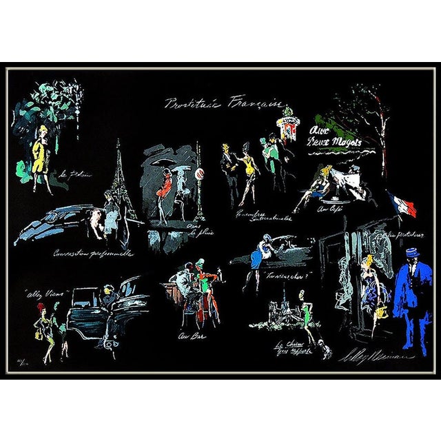 Abstract Expressionism Late 20th Century La Nuit De Paris, LeRoy Neiman For Sale - Image 3 of 6