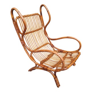Continuum Chair in Rattan and Manao by Gio Ponti for Bonacina, 1960s For Sale