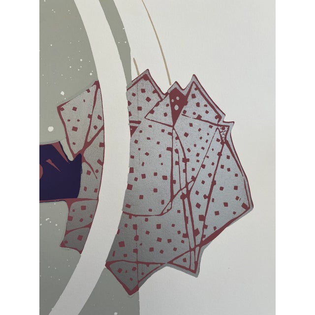 Late 20th Century "Lady Bride" Art Deco Revival Style Serigraph by Dean Hayes For Sale - Image 4 of 9