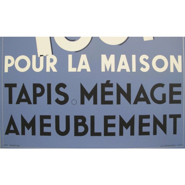Modern 1980s French Poster - Tout Pour La Maison. Tapis, Menage, Ameublement (Everything for the Home. Rugs, Cleaning, Furniture) For Sale - Image 3 of 5