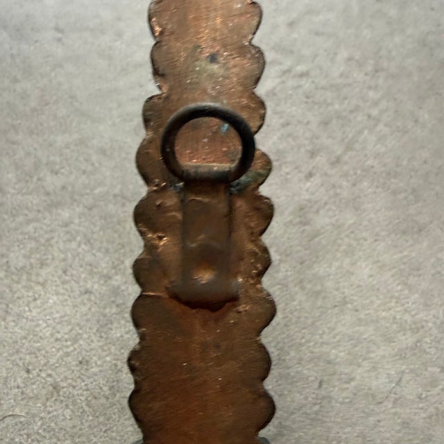 Metal Bronze Sunburst Mirror, France, 1950s For Sale - Image 7 of 10