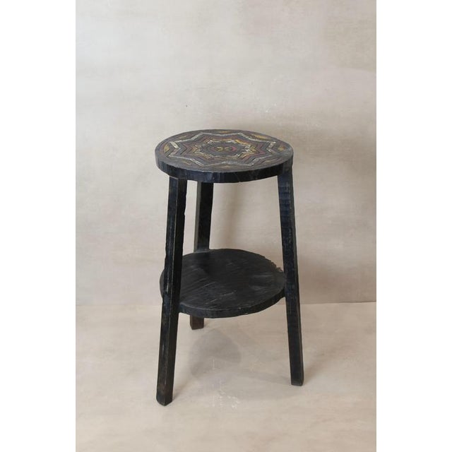Vintage Ethiopian Two-Tiered Coffee Table For Sale - Image 4 of 5