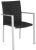 Modern Indoor-Outdoor Stacking Armchair in Black - a Pair For Sale - Image 3 of 8