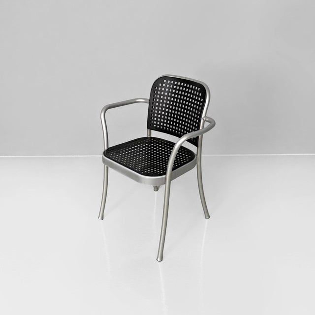 1980s Italian Modern Chairs in Silver by Vico Magistretti for De Padova, 1980s, Set of 4 For Sale - Image 5 of 18