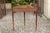 English 1860s Oak Demilune Table with Drawer, Tapered Legs and Pierced Motifs For Sale - Image 10 of 10