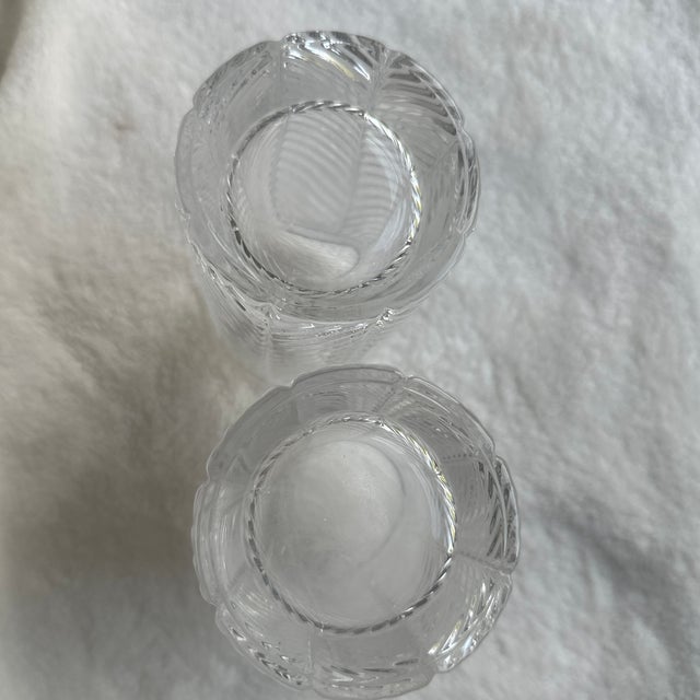 Ralph Lauren Vintage Ralph Lauren Herringbone Crystal Highball Glasses - Set of 2 For Sale - Image 4 of 4