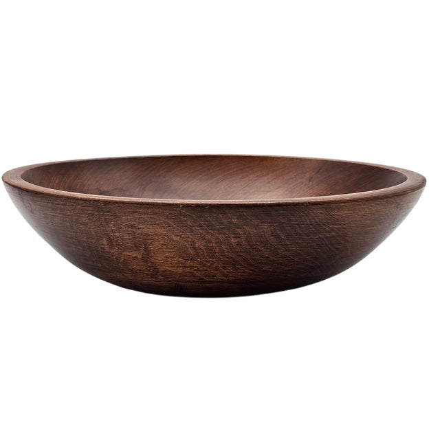 Early 21st Century Hand Turned Large Woodcroftery Walnut Serving Bowls Set of Two For Sale - Image 5 of 14