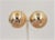 Vintage 1980s Signed Bijoux Cascio Domed Goldtone & Rhinestone Earrings - 2 Pieces For Sale - Image 10 of 10