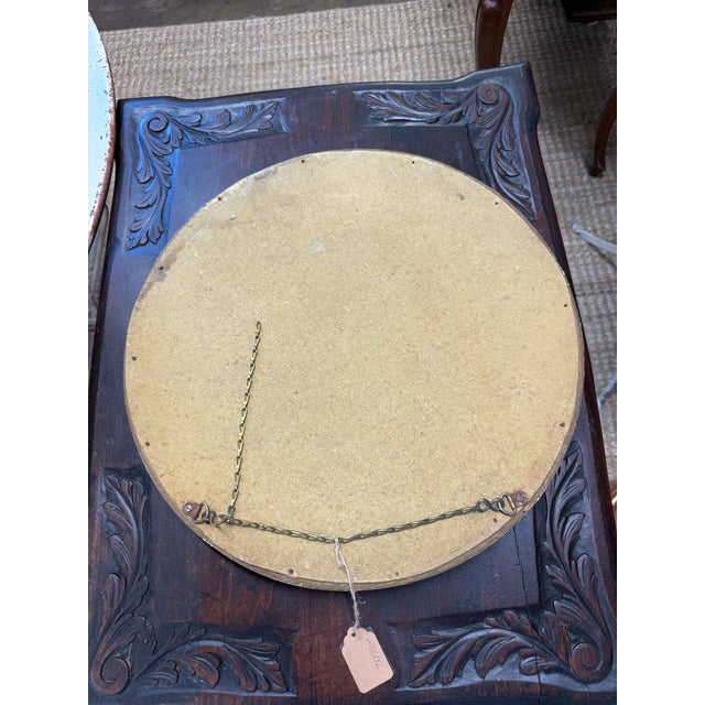 English Antique English Regency Style Convex Bullseye Mirror, Butler’s Mirror, Mid-19th Century” For Sale - Image 3 of 5