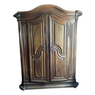 Large Alsatian Louis XV Style Wardrobe in Walnut, 18th Century For Sale