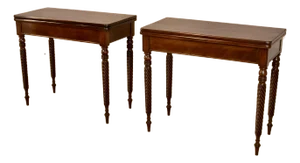 Pair of Early 19th Century Mahogany Game Tables