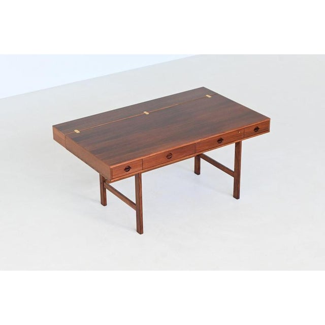 Flip-Top Partners Desk in Rosewood by Peter Løvig Nielsen for Løvig, Denmark, 1960s For Sale - Image 16 of 18