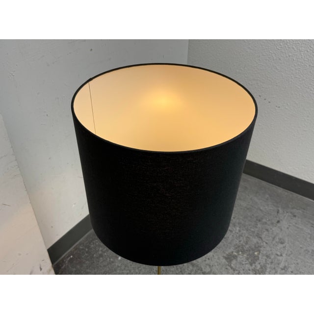 Black Rejuvenation Stand Floor Lamp With Black Drum Shade For Sale - Image 8 of 12